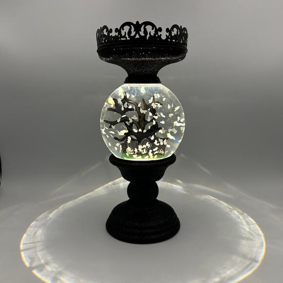 Bath And Body Works Lighted Spooky Cemetery Waterglobe Halloween Candle Holder - Picture 5 of 6